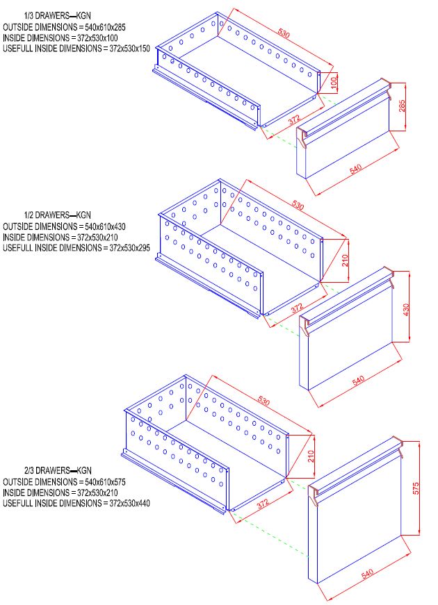 Schubladenblock / 7489.0555 / Combisteel