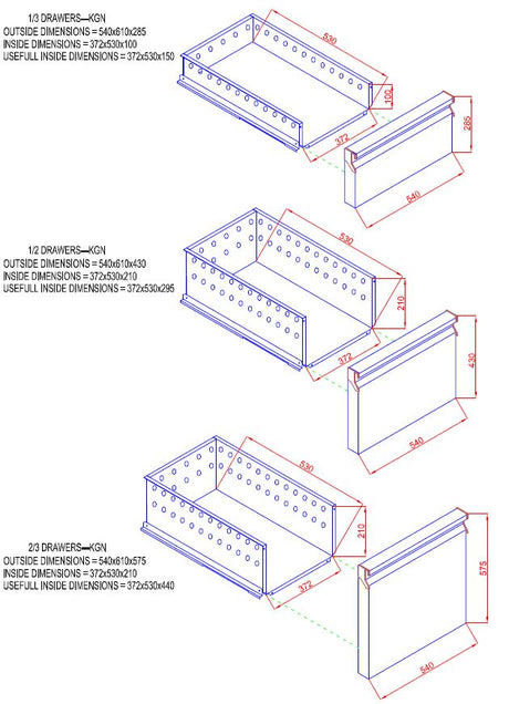 Schubladenblock / 7489.0555 / Combisteel
