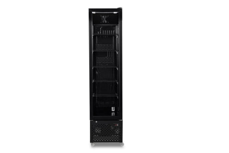 Combisteel / Slim Kühlschrank / 1 Glastür schwarz / 217 L