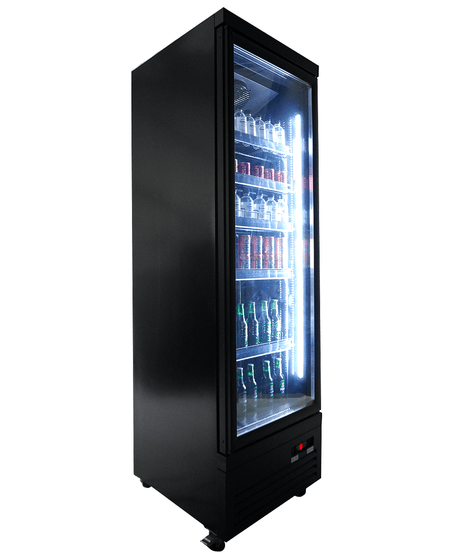 ХЛАДИЛНИК 1 СТЪКЛЕНА ВРАТА ЧЕРЕН CEB-500R BL