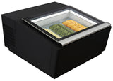 Speiseeisvitrine Tischmodell Bedienungsseite / Schwarz / Combisteel