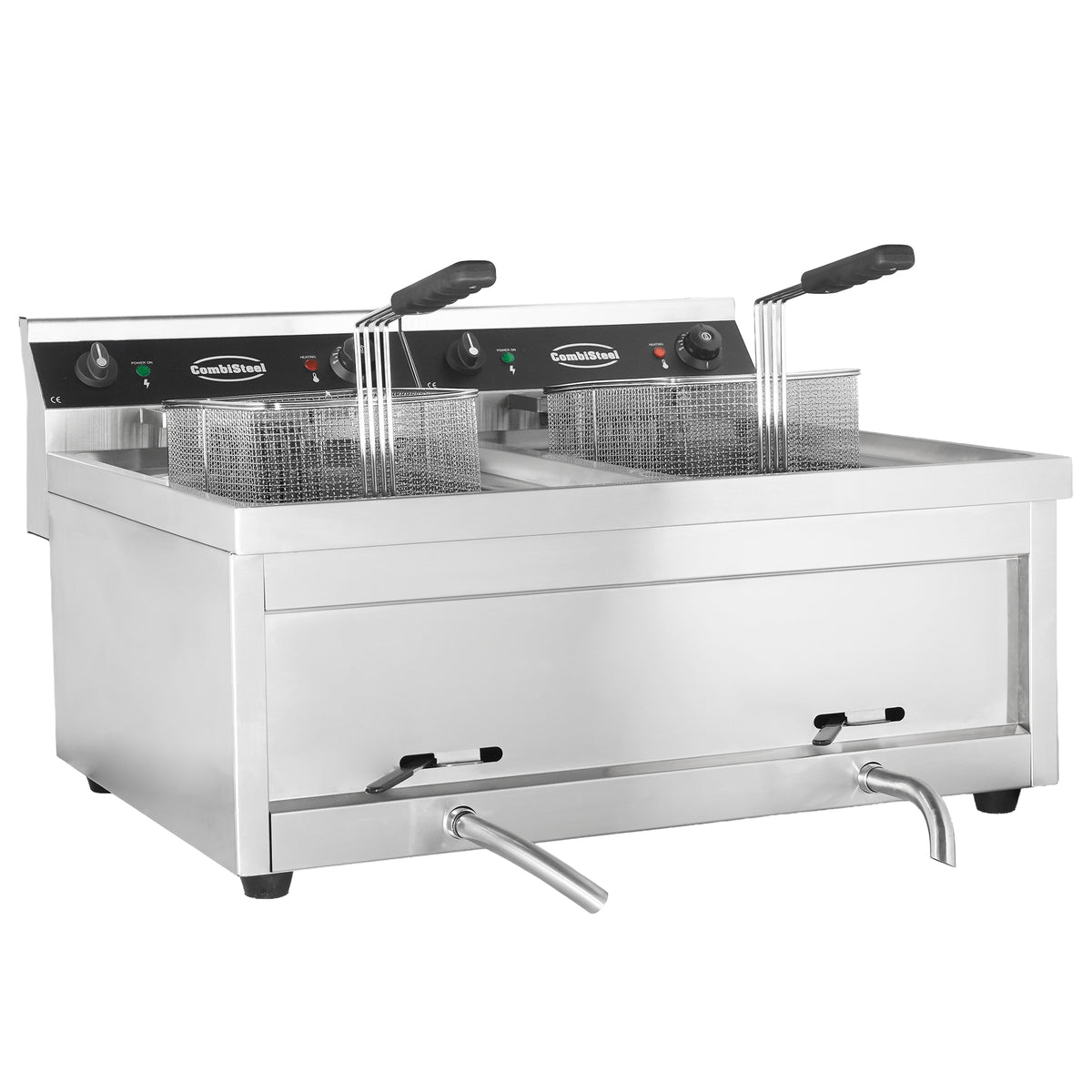 Elektrische Tischfritteuse 2 × 12 L / 2 × 6 kW / Combisteel
