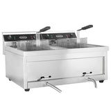 Elektrische Tischfritteuse 2 × 12 L / 2 × 6 kW / Combisteel