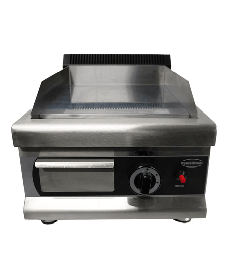 Gas-Grillplatte / Chrom glatt / 400 mm / 3 kW / Combisteel – professionelle Gas-Grillplatte für Gastronomie