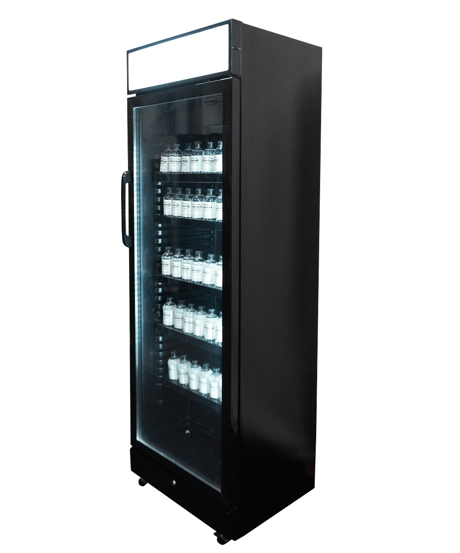 Kühlschrank 1 Glastür Schwarz 400 Liter