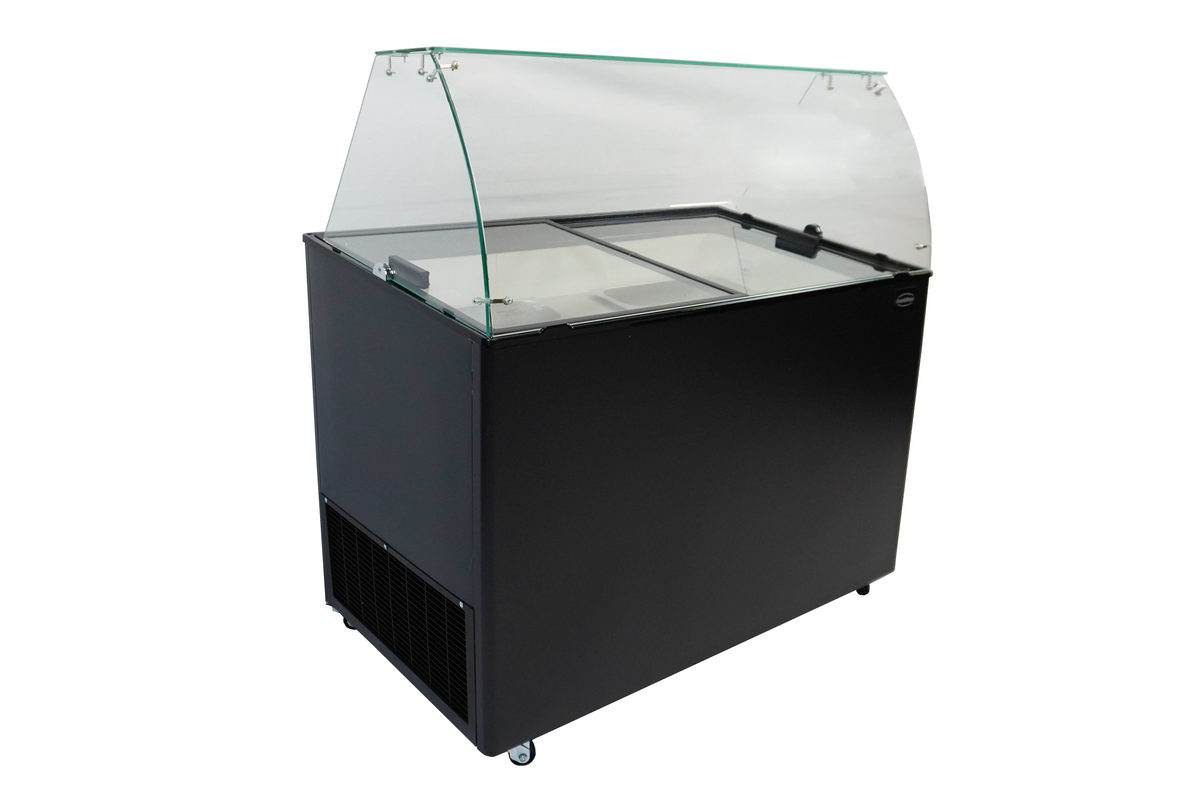 Speiseeisvitrine Java 8 x 5 L / Schwarz / Combisteel