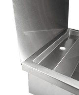 Edelstahl-Handwaschbecken / 600 mm breit / 1 Armaturplatz / Combisteel